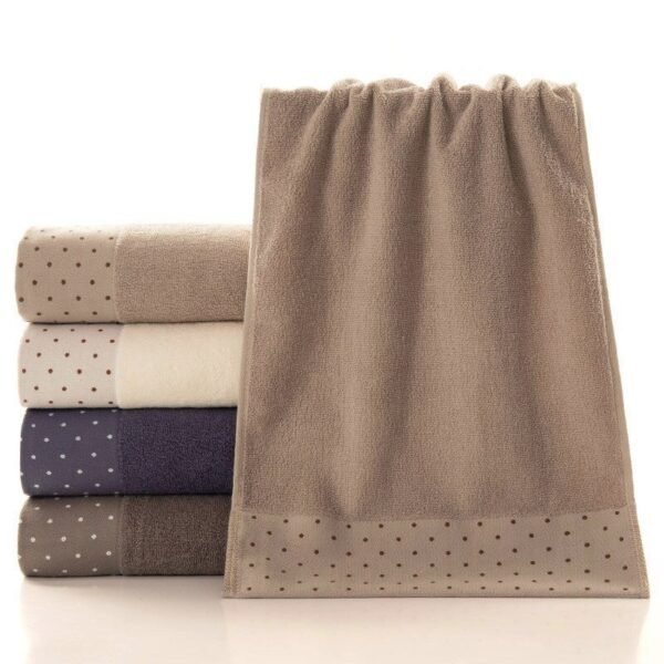 Cotton Towel with Circles Pattern - Image 3